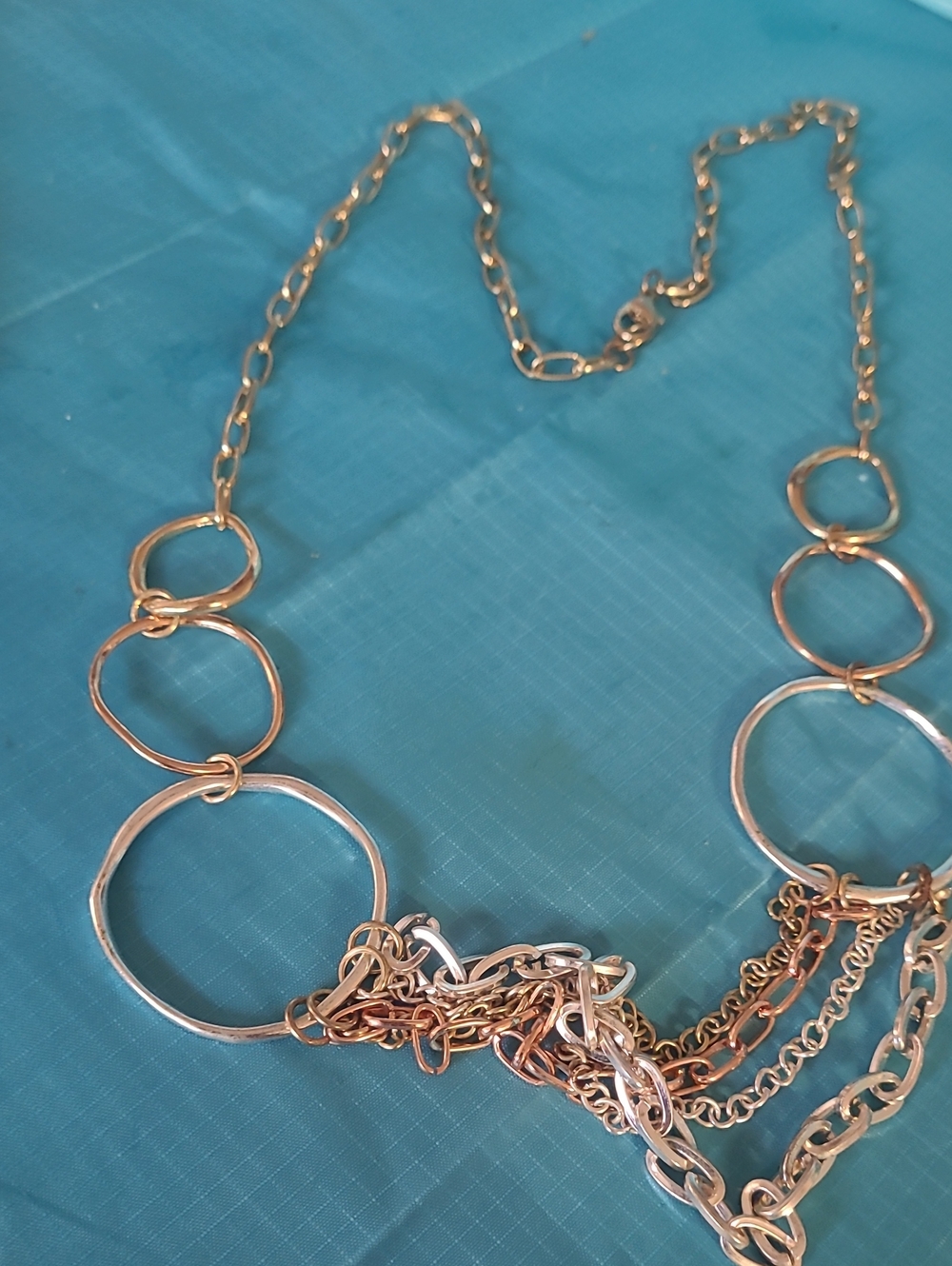 Gold-Tone Multi-Ring Statement Necklace - Women Jewelry